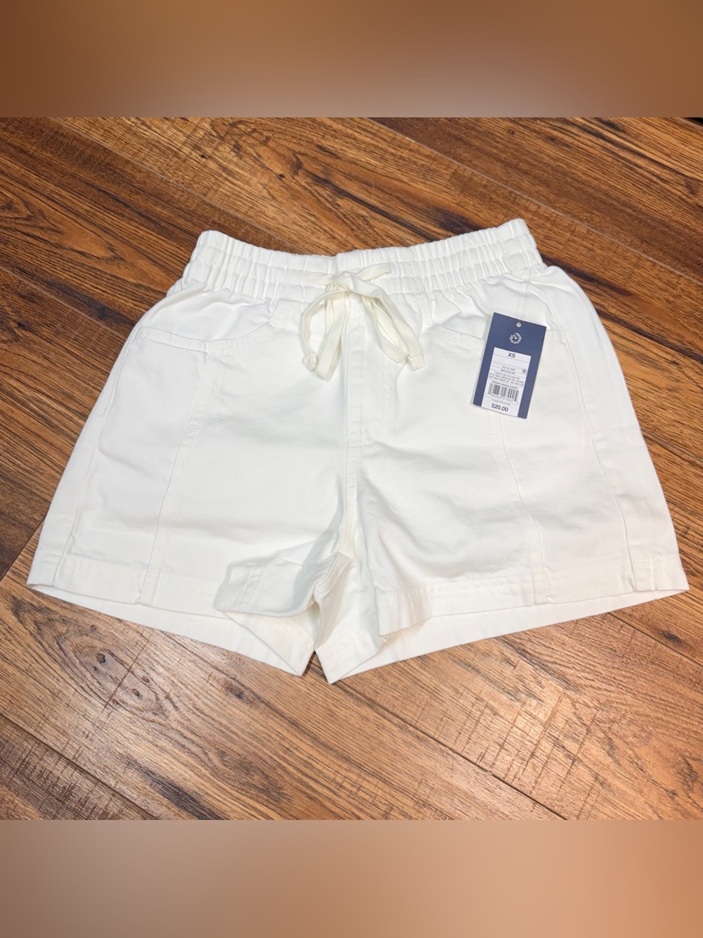 Universal Thread Cream High-Waist Drawstring Utility Shorts sk380